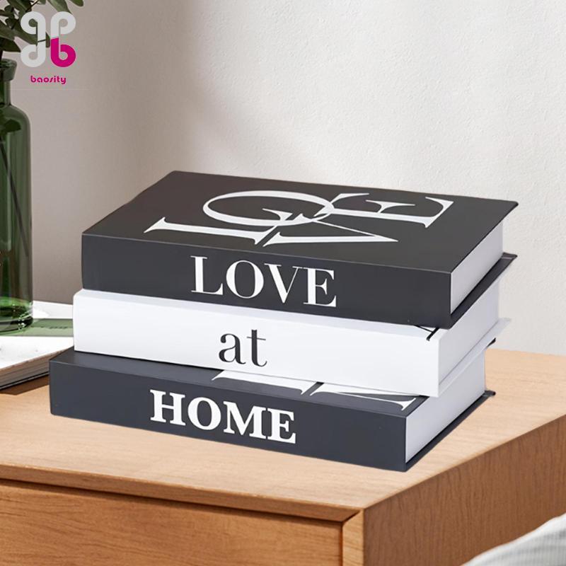 [ความเบา] 3x ตกแต่งหนังสือปลอมตกแต่งบ้านศิลปะหัตถกรรมแฟชั่นพับหนังสือปลอมสําหรับห้องทํางานในร่มชั้นวางหนังสือคาเฟ่