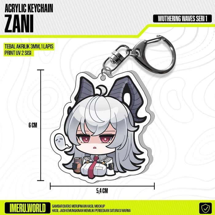 พวงกุญแจ Gantungan Kunci Akrik Wuthering Waves Set 1 Rinascita Zani Phoebe Carlotta - IM01 ZANI
