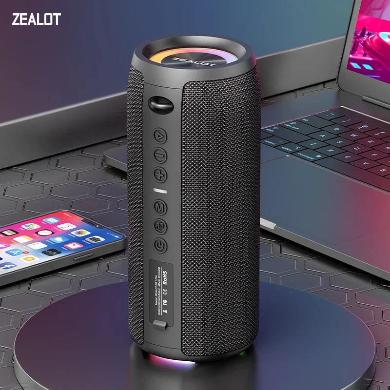ZEALOT-S51PRO 40W ลําโพงบลูทูธกําลังสูง 3D สเตอริโอเบสลําโพงบลูทูธแบบพกพา IPX5 กันน้ําเหมาะสําหรับ T