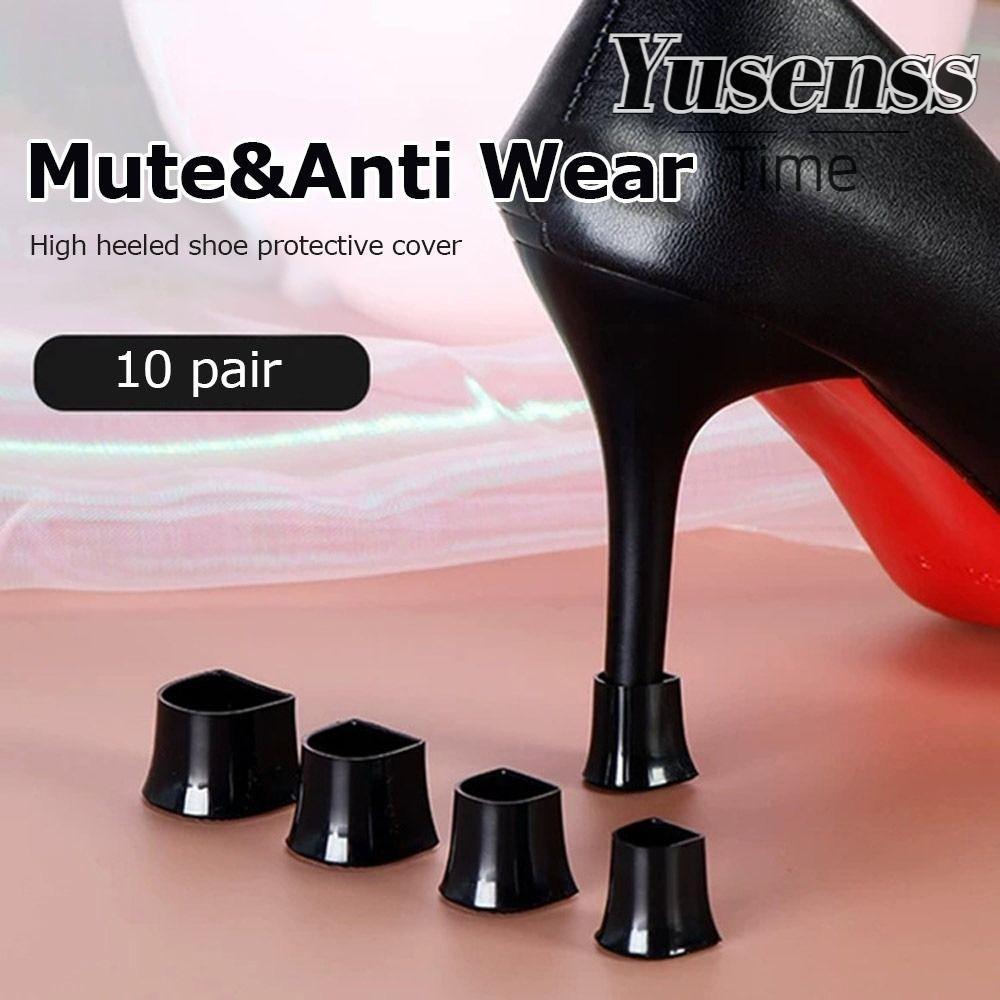 YUSEN 10 คู่ High Heel Protectors Outdoor Replacement Women Heel Cup
