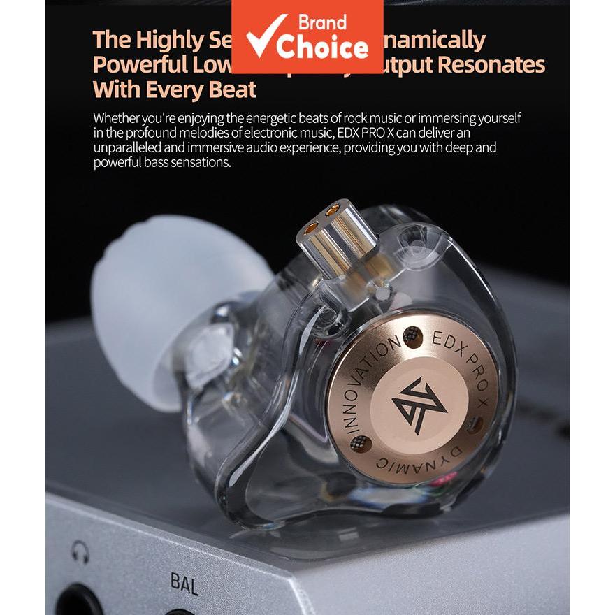 หูฟังอินเอียร์แบบมีสาย KZ EDX Pro X มาพร้อมไดนามิกไดร์เวอร์ เบสแน่น เหมาะสําหรับกีฬาและการฟังเพลง