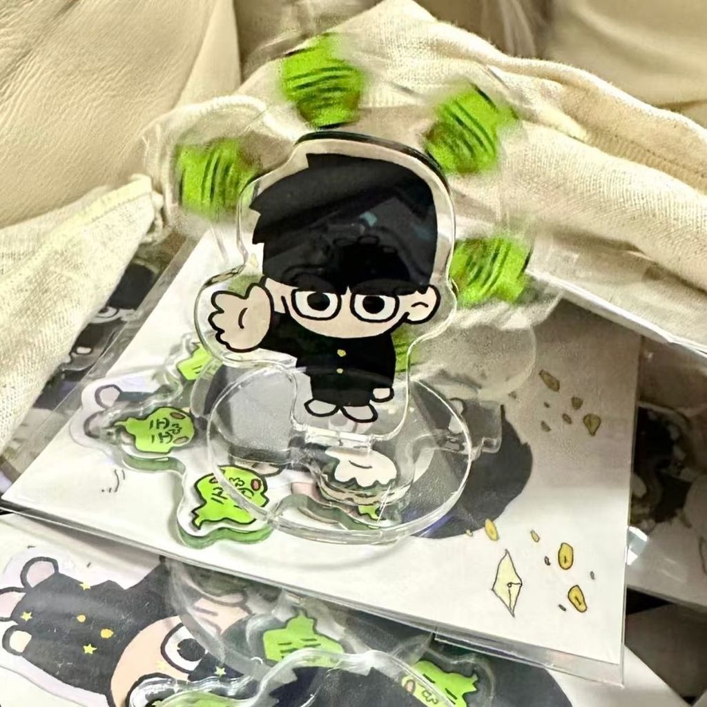 Mob Psycho หมุนขาตั้งอะคริลิค Kageyama Shigeo Ekubo รูปจอแสดงผลอะนิเมะสินค้าคอลเลกชันตกแต่งโต๊ะเครื่