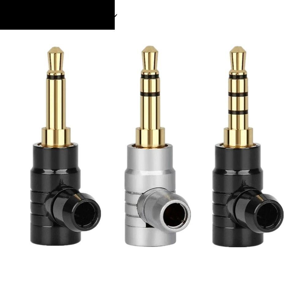 QUENTIN1AE ปลั๊กแจ็ค 3.5 มม.เครื่องขยายเสียงชุบทอง AUX Converter ตัวเชื่อมต่อหูฟังปลั๊ก Conector ขั้