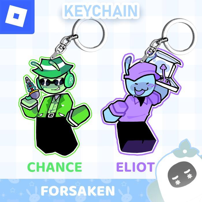 Ganci / Gantungan Kunci Akrilk ROBLOX FORSAKEN CHANCE & ELIOT - CHANCE