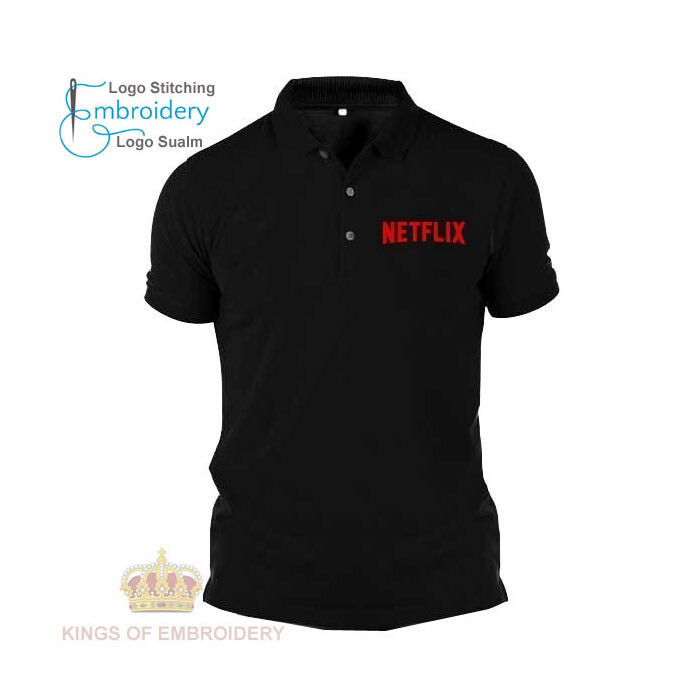 เสื้อโปโล Baju Polo Clic T Shirt logo NETFLIX Online Movie Streaming TV  Animeไม่หดตัว ไม่มีริ้วรอย 