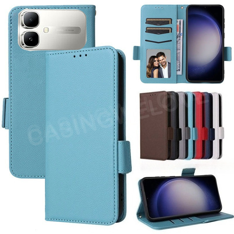 ปลอกสําหรับ Infinix Smart 20 10 Plus Smart20 5G 4G 2026 Luxury Flip หนังด้านข้างหัวเข็มขัดเคสโทรศัพท์ช่องเสียบการ์ดฝาครอบกันกระแทกโทรศัพท์