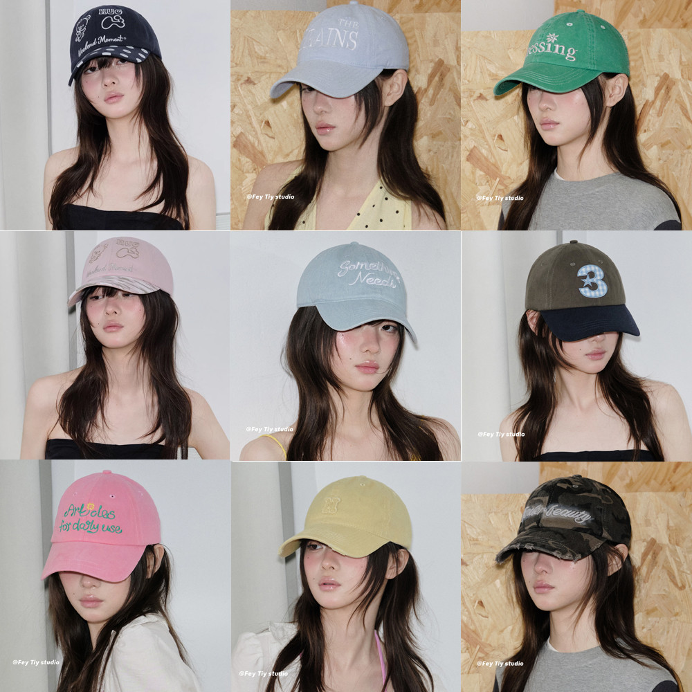 [พร้อมส่ง] หมวกเบสบอลปักลาย Fey Tiy Studio หมวกกันแดด | ของแท้ 100%