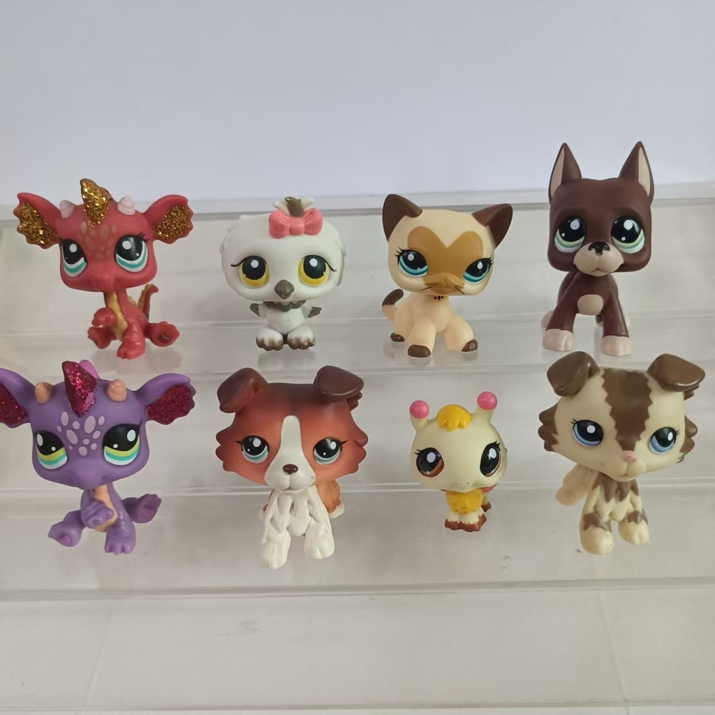8 ชิ้น/ล็อต LPS ของเล่น Littlest สัตว์เลี้ยง Shop แมวสุนัข Dragon Bee ตัวเลขสัตว์ 022