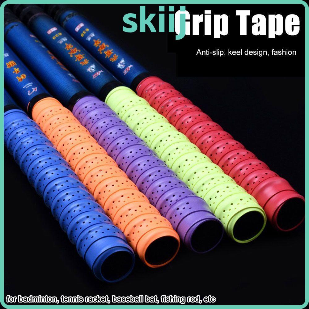 SKIIJ 1.1m แบดมินตัน Sweatband ไม้เบสบอล Shock Absorption เทนนิสสควอชแร็กเก็ต Anti-slip Band