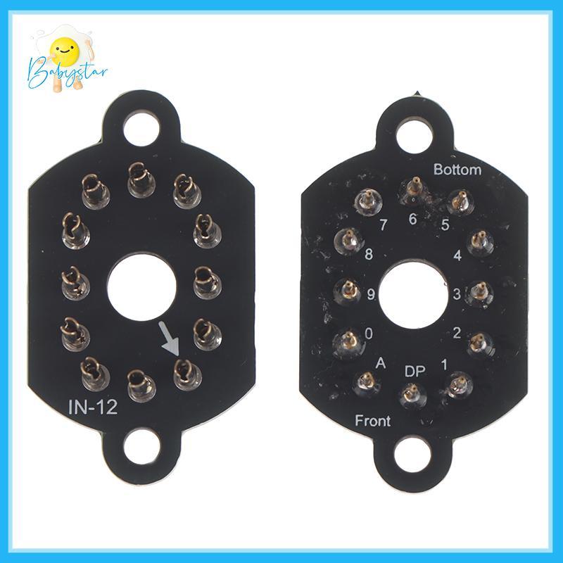 [Inthehot-t] 1/4 ชิ้น 12pin เซรามิค Nixie Tube Holder Soet IN-12 Glow Tube Soet Tube Holder IN12 [ให