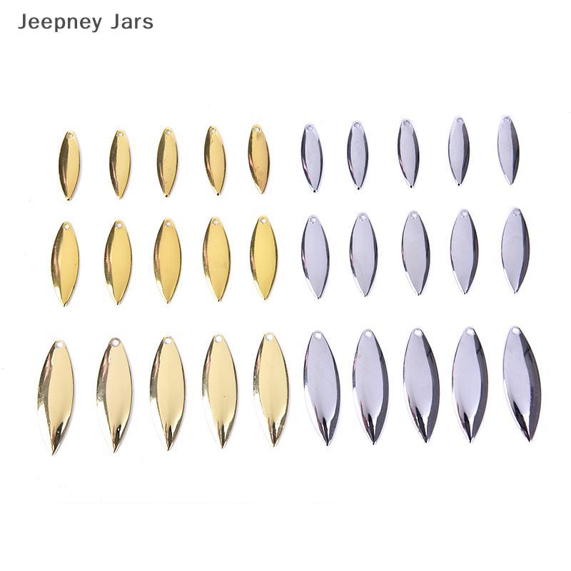 [JEP] 50ชิ้นใบมีดสปินเนอร์วิลโลว์ผิวเรียบดีไอวายสปินเนอร์เหยื่อตกปลา