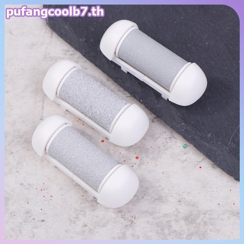 PUCOOL 3 ชิ้นหัวเครื่องมือดูแลเท้า Dead Hard Skin แคลลัส Remover เติมเครื่องบดลูกกลิ้งแฟ้ม Feet Care เครื่องมือ.