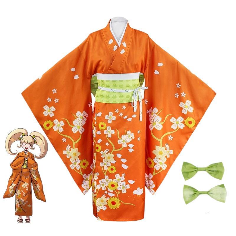 Saionji Hiyoko Danganronpa ชุดกิโมโนคอสเพลย์ปาร์ตี้บทบาทเล่น Amine ฮาโลวีน