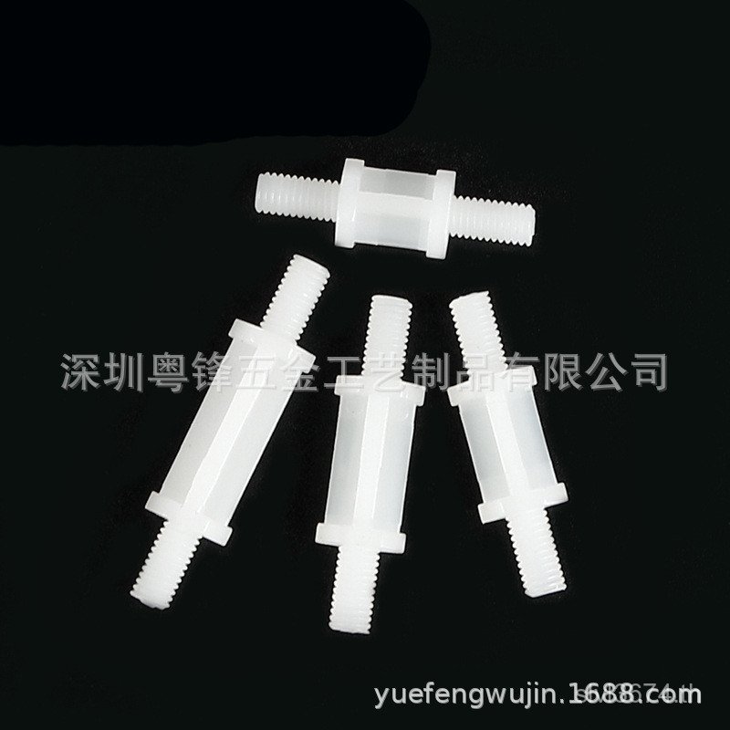 คอลัมน์พลาสติกด้ายภายนอก hpi แผ่น m3pcb ฉนวนกันความร้อนหัวคอลัมน์ไนลอนหกเหลี่ยมคู่ด้ายสองปลายภายนอกแ