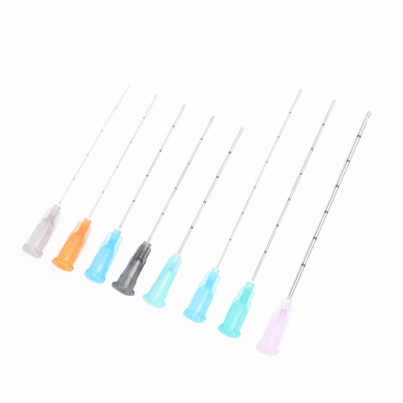 Blunt-tip Cannula สําหรับ filler ฉีด 18G 21G 22G 23G 25G 27G30G กรดยูริกใบหน้าเติมจมูกเล็กน้อย blunt
