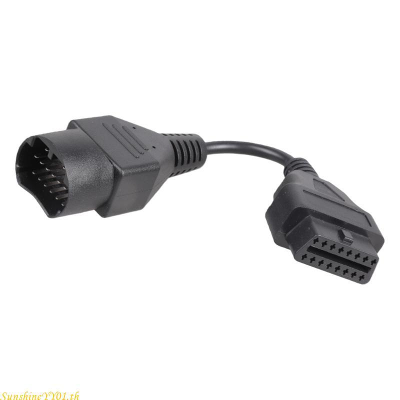 SUN Cable OBDII OBD2 Cable Diagnostic 17 Pin to 16 Pin Adapter Connector สําหรับ