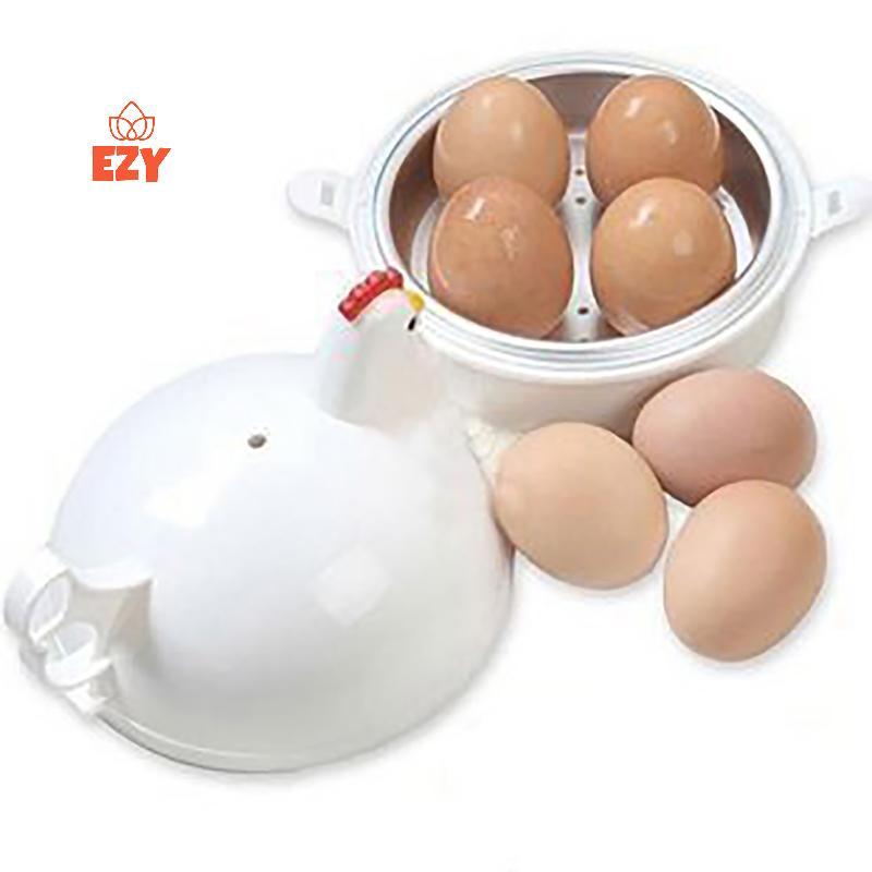 EZY ไมโครเวฟ Chien Shaped เครื่องนึ่งไข่ไมโครเวฟ เครื่องนึ่งไข่ หม้อหุงไข่ ใหม่