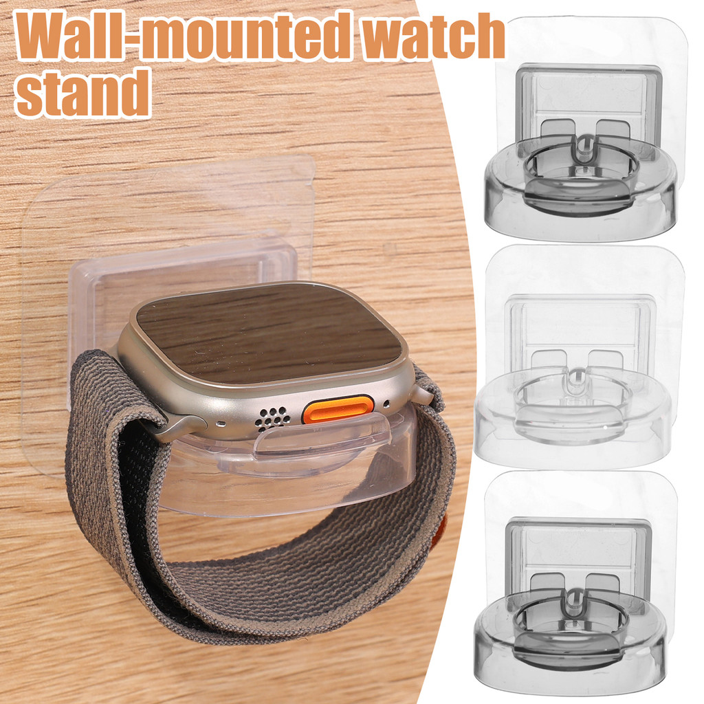 ขายึดติดผนังโฮมออฟฟิศ 1/3/5 ชิ้น เข้ากันได้กับเครื่องชาร์จ Apple Watch | ที่วางขาตั้งโปร่งใส/สีเทา Universal Fit ทุกรุ่น ดีไซน์กะทัดรัด