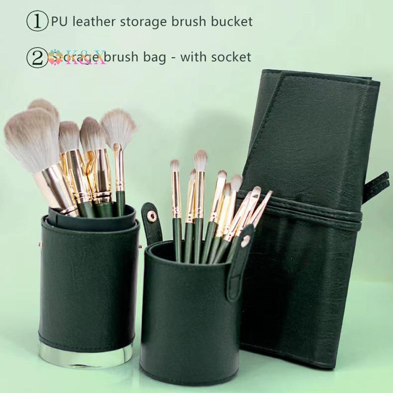 [K&X] ชุดแปรงแต่งหน้า 14 ชิ้นชุดเครื่องสําอาง Foundation แปรงอายแชโดว์ Professional Powder คอนซีลเลอ