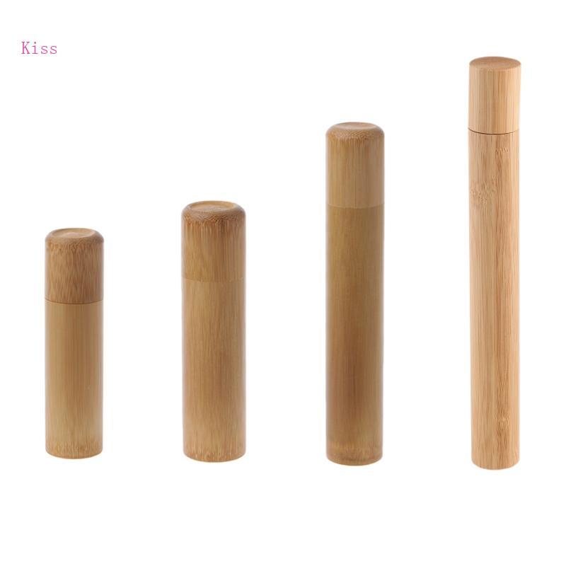 Kiss Bamboo Tube Box Airtight Small Container Spices Storage Jar พร้อมฝาปิด 4 ขนาด