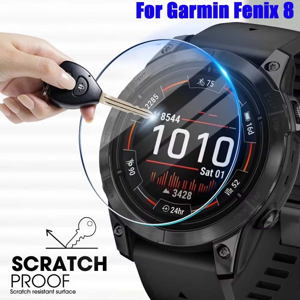 3PCS กระจกนิรภัยสําหรับ Garmin Fenix 8 51 มม.47 มม.43 มม.ป้องกันหน้าจอ Anti-Scratch HD ป้องกันฟิล์มส