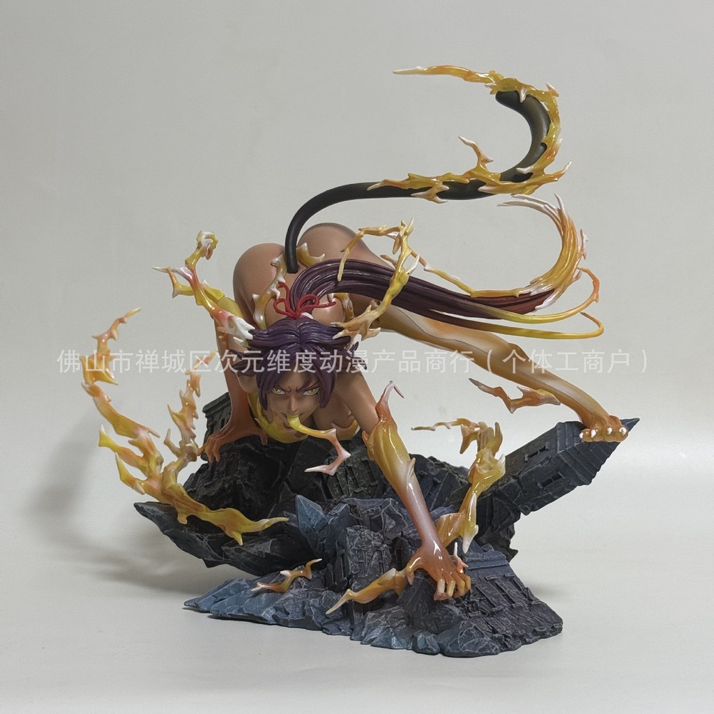 Bleach Yoruichi Shihouin GK Action Figureแมวดําพันปีสงครามเลือดอะนิเมะรุ่นเดสก์ท็อปเครื่องประดับของเ
