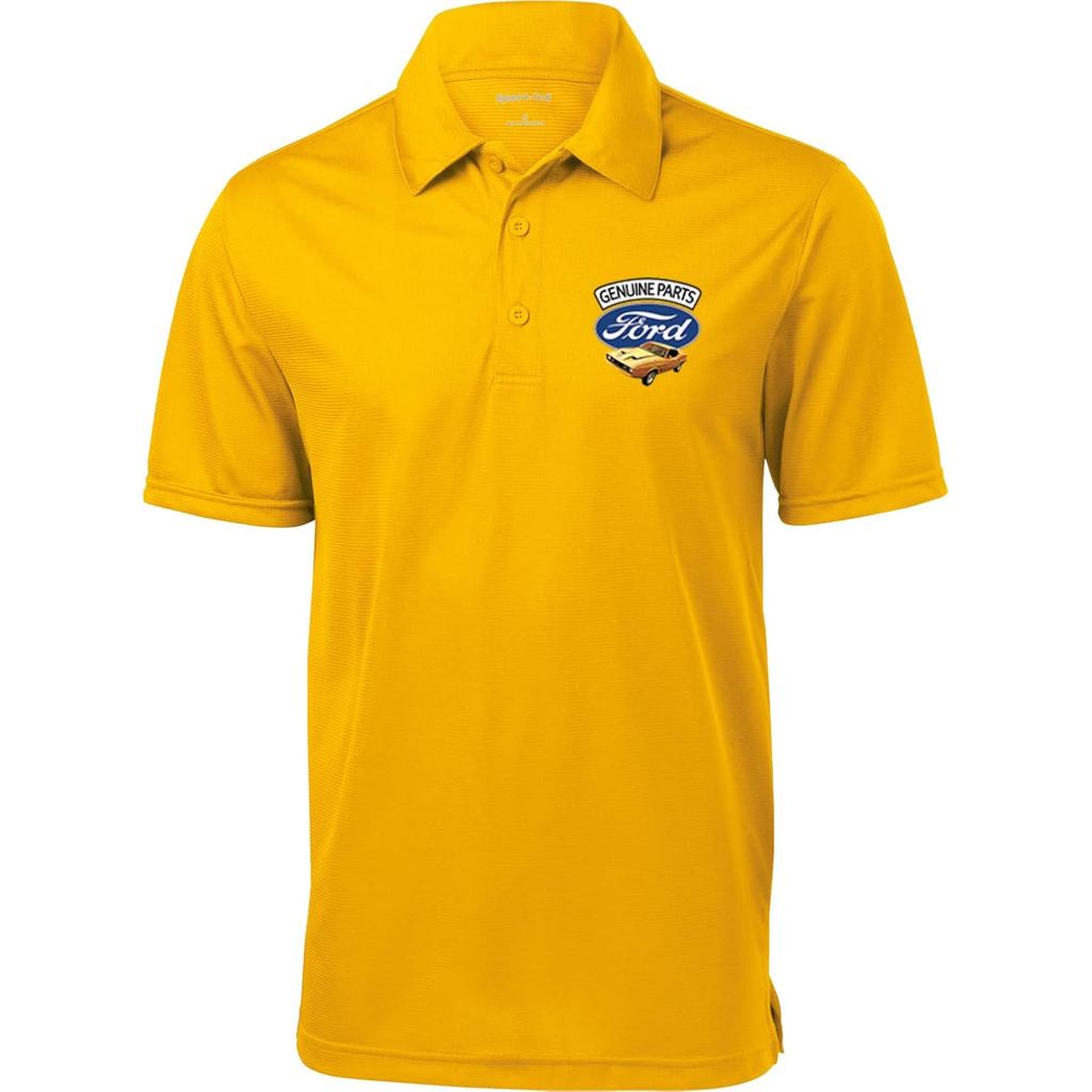 เสื้อโปโลลายพิมพ์ Ford Mustang พร้อมกระเป๋า ผลิตจากวัสดุแท้