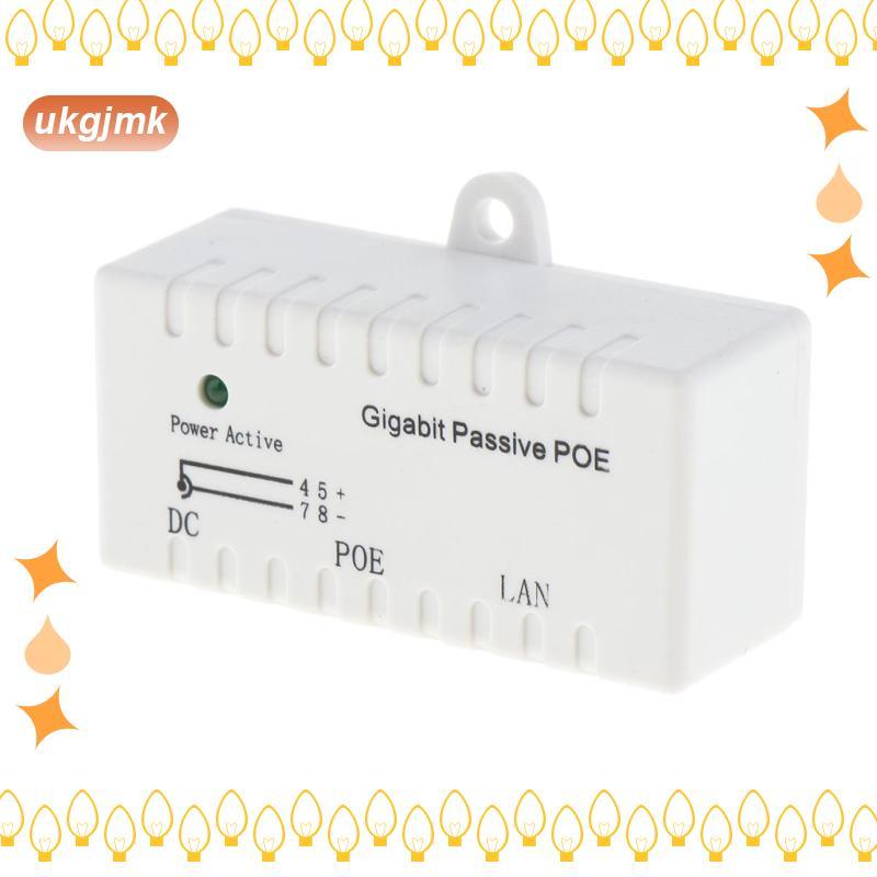 [ukgjmk] Gigabit Passive Power Over Ethernet POE สําหรับกล้อง IP, 2.1 มม. x 5.5 มม.DC