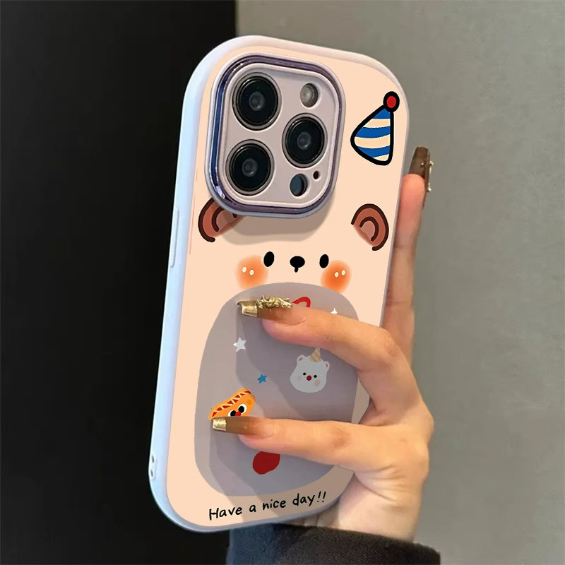 iqoo z9 5g เคส เคส iqoo 13 สนุกการ์ตูนสุนัขร้อนหมีเหมาะสําหรับ IQOO13 เคสโทรศัพท์ neo10pro/neo9spro 