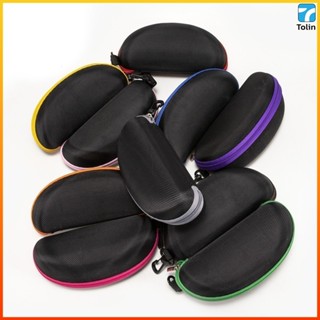 Tolin กล่องใส่แว่นตาวัสดุ กล่องใส่แว่นกันแดด มีซิป แบบพกพา S…