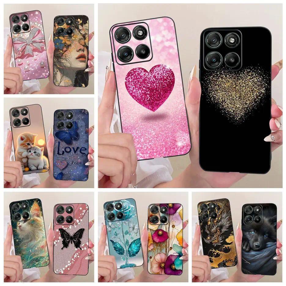 สําหรับ Motorola Moto G67 กรณี Moto G77 XT2621-2 น่ารัก Love Heart ทาสีฝาครอบซิลิโคนนุ่มสําหรับ Moto