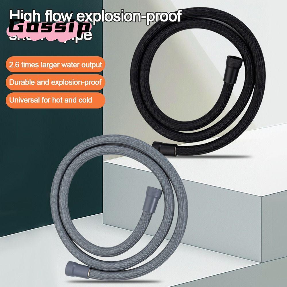 GOSSIP สายฝักบัวมือถือ 1.5/2 เมตร Anti Winding Shower Tube, ทนทาน Universal Interface ยืดหยุ่น GI/2 