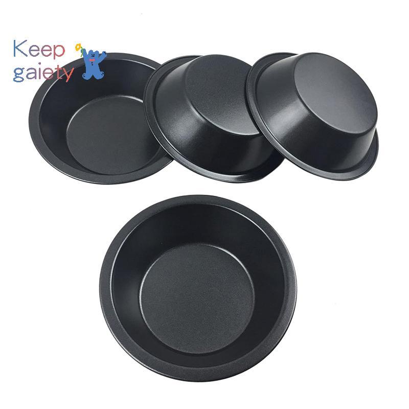 [Kpt-t] 6 ชิ้น Mini Pie Pans 5 นิ้วReusable Small Pie Pansเหล็กคาร์บอนจานพิซซ่ารอบขนมปังเนื้อพายดีบุกถาดอบครัวเครื่องมือ [ใหม่]