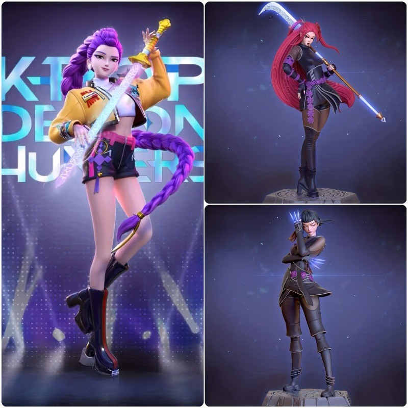 Rumi KPop Demon Hunters Action Figure Collection Zoey ชุดเครื่องประดับของขวัญ
