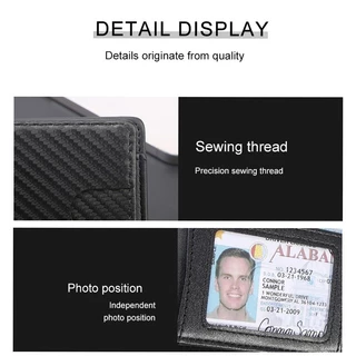 ร้านอยู่ที่ไทย ซองใส่บัตร rfid ทำจากไฟเบอร์คาร์บอน ป้องกันแม่เหล็ก กันขโมย กระเป๋าใส่บัตร พับได้ บางมาก