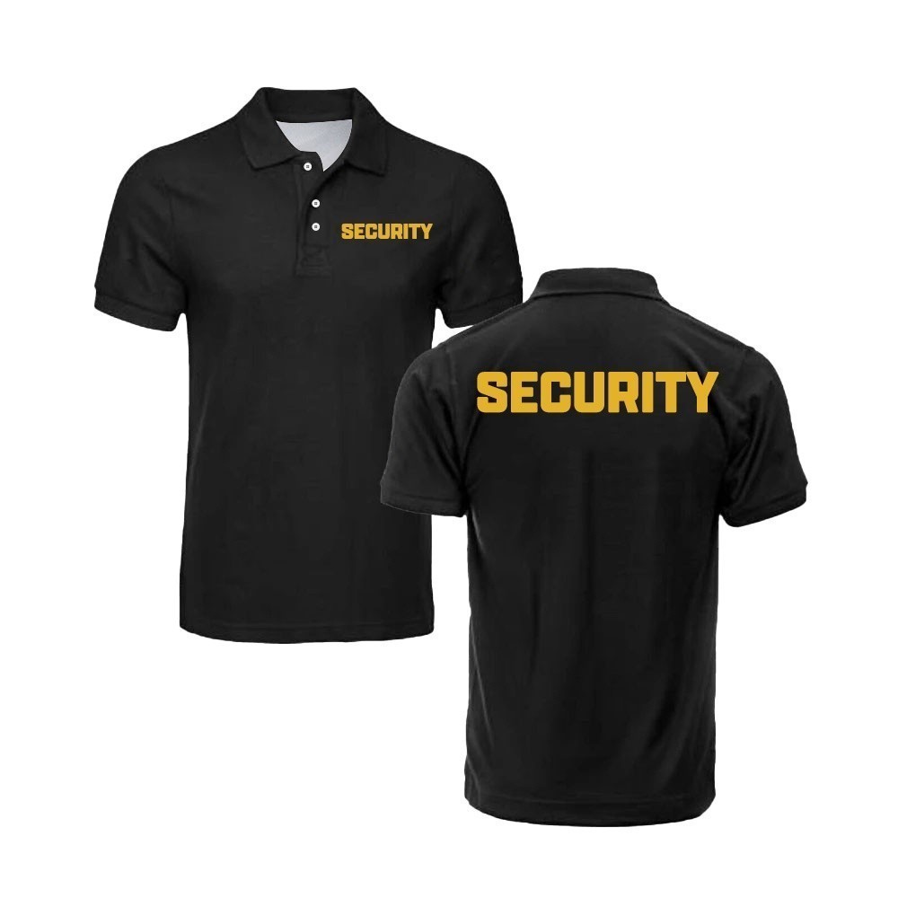 เสื้อโปโลเครื่องแบบเจ้าหน้าที่รักษาความปลอดภัย พร้อมส่ง สำหรับ unisex ผ้าฝ้าย 100% พิมพ์ลาย เนื้อผ้านุ่ม ระบายอากาศได้ดี