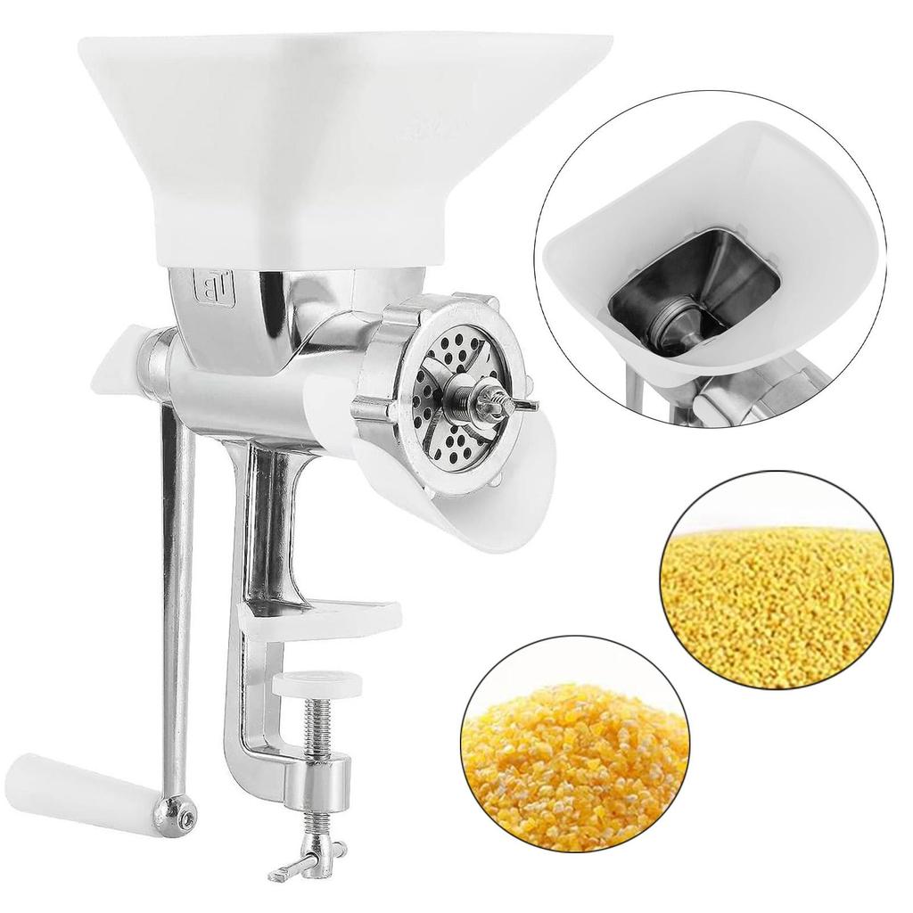 [txejgi] คู่มือป้อนนก Kibble Machine สแตนเลสแบบพกพา Kibble Mill พร้อม Hopper, อาหารนกเม็ดสําหรับการเ