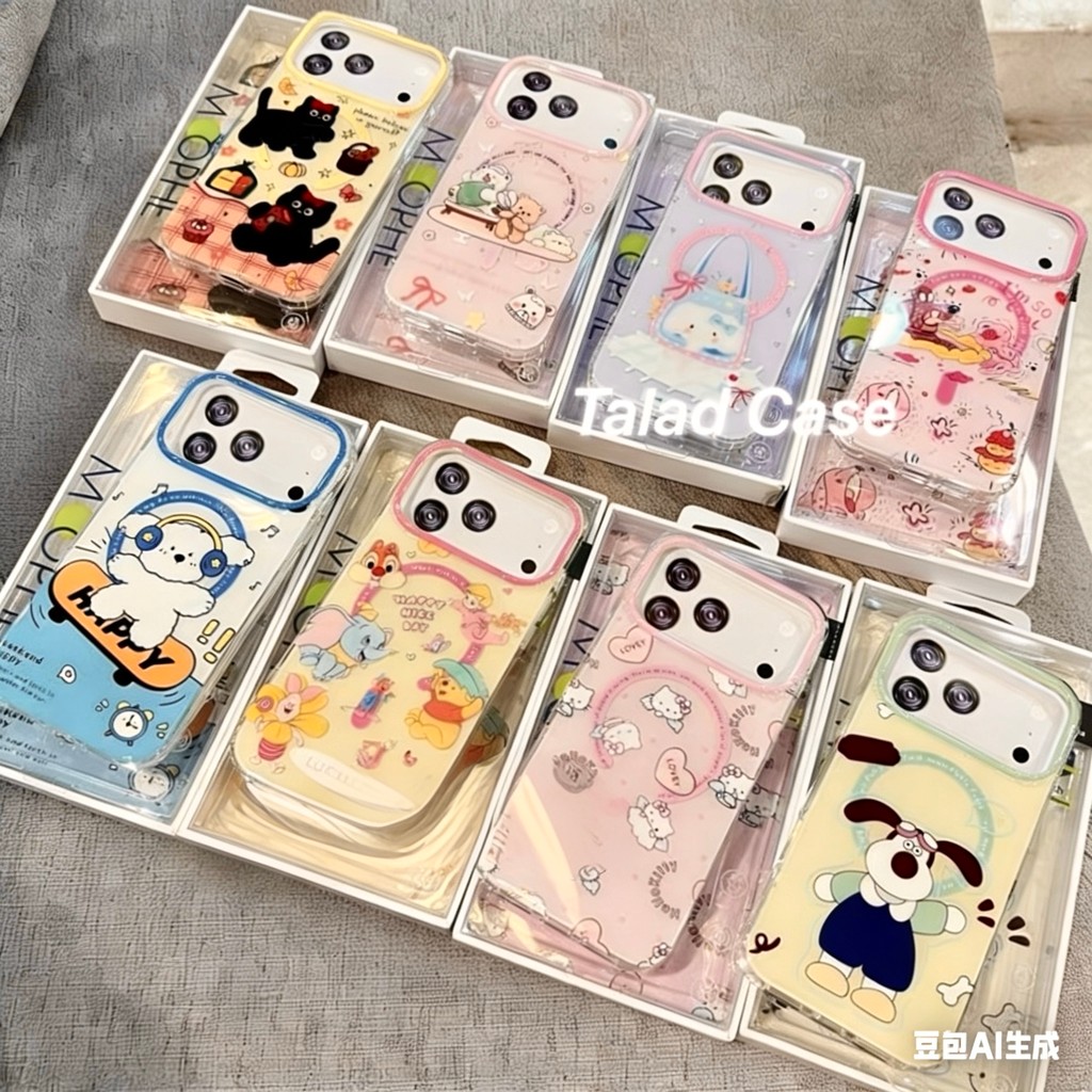 MOOPHE เคสลายการ์ตูน เคส ชาร์จไร้สาย สำหรับiPhone 17 17Promax 17Pro 11 13 14 15 16 PRO MAX Plus 16PROMAX 16Plus 15PROMAX