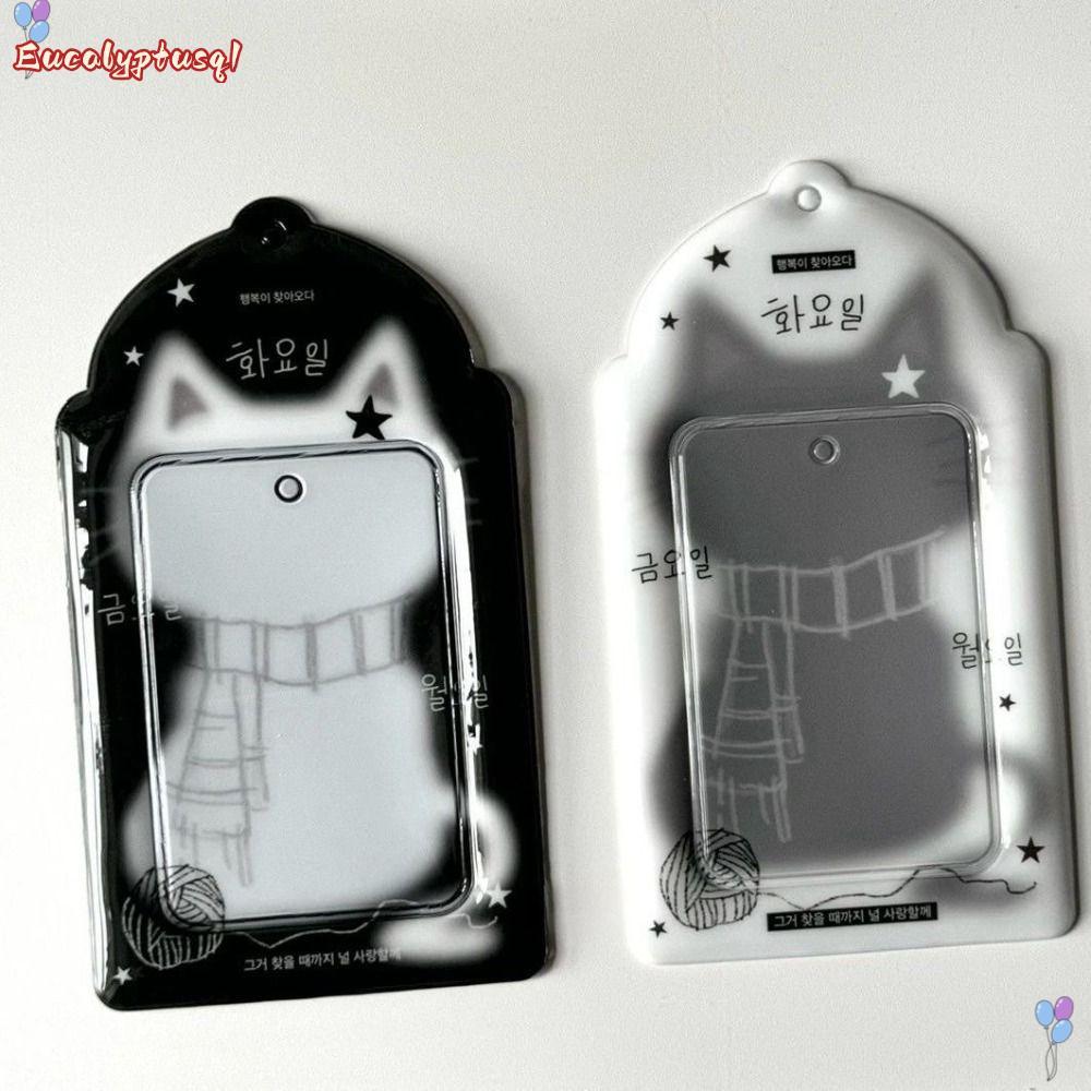 EUCALYPTUSQ1 Photocard Holder, Black Cat 3 นิ้ว, Multifunctional Idol Photo Cover