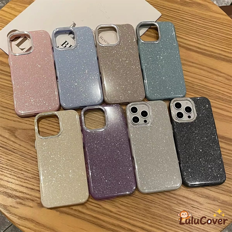 เกาหลี Glitter สีทึบสําหรับ Vivo iQOO Z10 Lite Z10X Z10R Z9 Z9S Z7i Z6 Lite U5X Neo Y95 Y93 Y91 Y91C