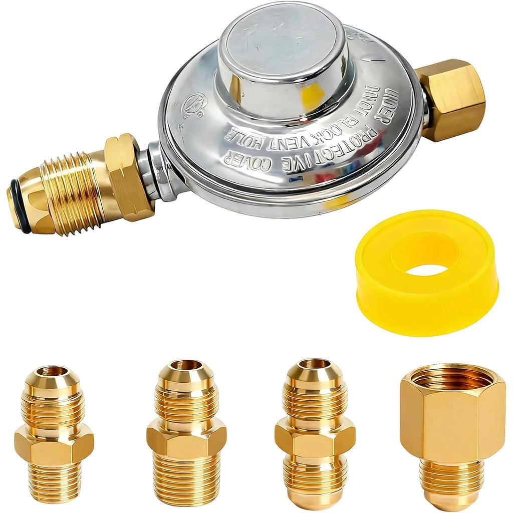 MCAMPAS F276136 Propane Low Pressure Regulator 11 "WC, Multi-Function Propan ท่อ 1/4 " & 1/2 "และ 3/