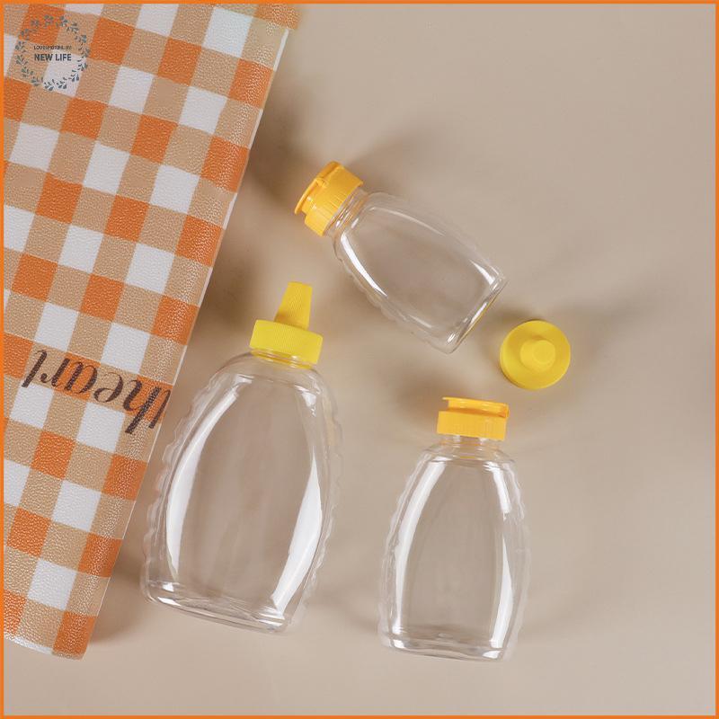 [LS] 180/320/360/720 ML ใสนํามาใช้ใหม่พลาสติกขวดน้ําผึ้งบีบขวดน้ําผึ้งคอนเทนเนอร์ผู้ถือที่มีฝาปิดพลิ