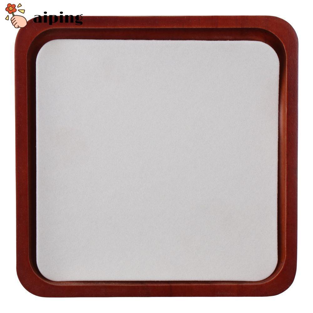 Aiping ถาดแสดงเครื่องประดับ, 10*10/18*10*18 ซม. สีขาว/สีเทาแสดงเครื่องประดับแสดงแผ่น, ไม้บริการไม้พาเลทห้องน้ํา
