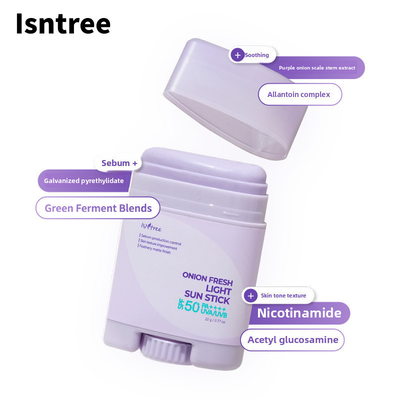 Isntree Purple Onion Sunscreen Stick Oil Control Refreshing Moisturizing Soft Velvet SPF50+PA++++ น้