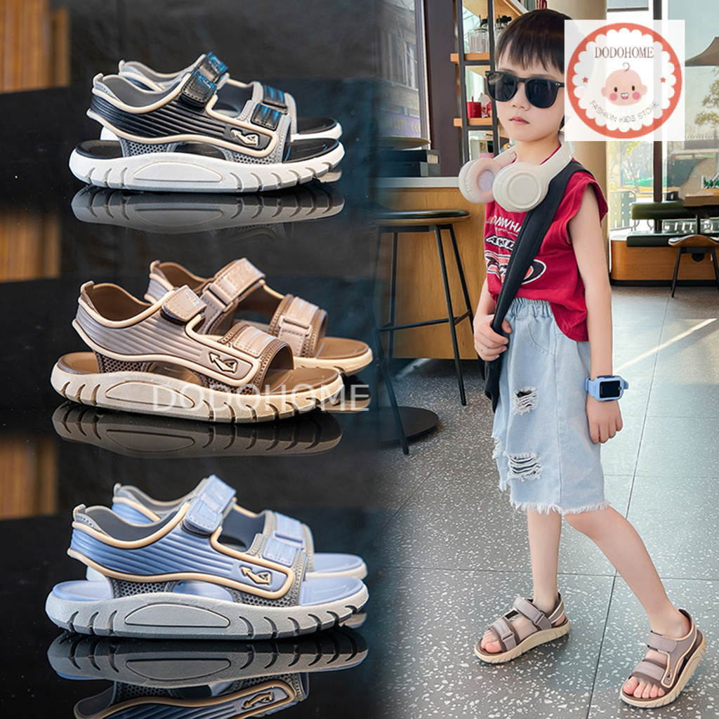 พร้อมส่ง รองเท้าชายหาดเด็ก รองเท้าแตะเด็ก สายรัดนุ่ม