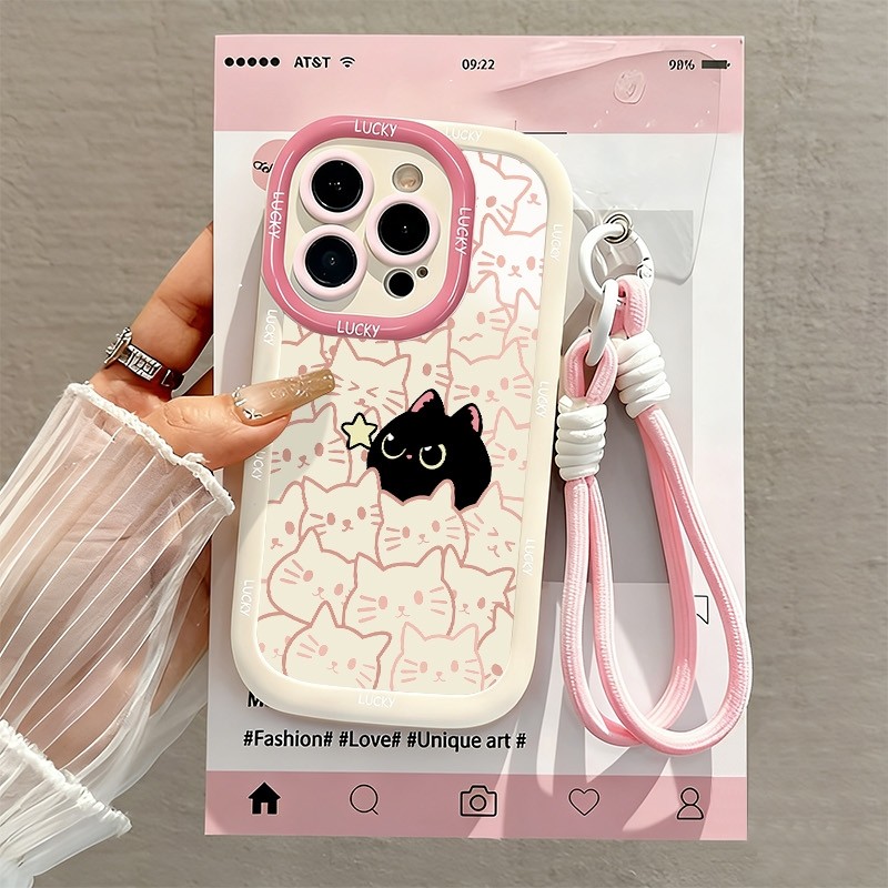 Case+สร้อยข้อมือRealme C63 C61 C53 C51 C51S C35 C33 C30 C30S C21Y C25Y C21 C20 C20A Narzo 60 50 50i 