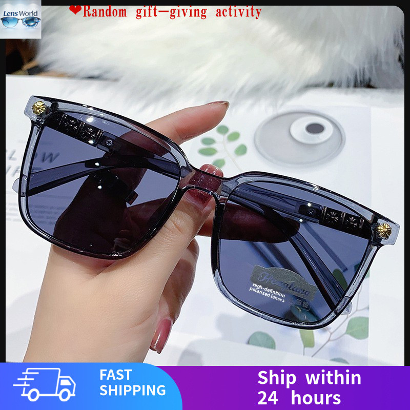 [จัดส่งฟรี] แว่นกันแดดโพลาไรซ์สไตล์ใหม่สำหรับทั้งชายและหญิง ออกแบบตามแฟชั่นยุโรปและอเมริกา เหมาะสมในการขับรถ ราคา ถูกที่สุด ดีลบีเคเค