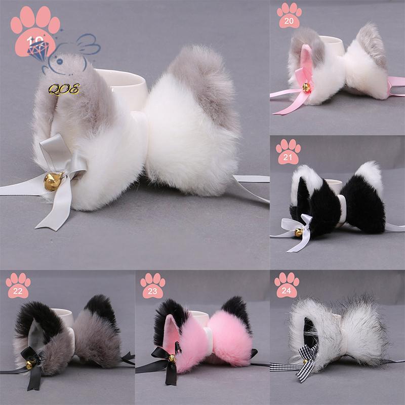 [QOE] Cat Fox Ears Hairpin Fluffy Plush คอสเพลย์คลิป Barrette Party เครื่องแต่งกายอุปกรณ์เสริม VN
