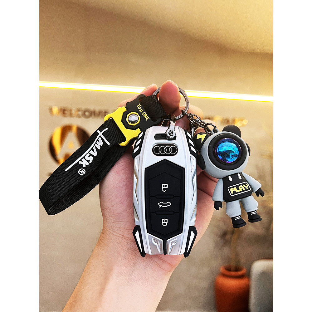 เคสกุญแจ Audi A6L เฉพาะ 12-23 A4L ผู้ชาย Q5LA3L การ์ตูน 2022 Q3 หัวเข็มขัดเปลือกรถยนต์