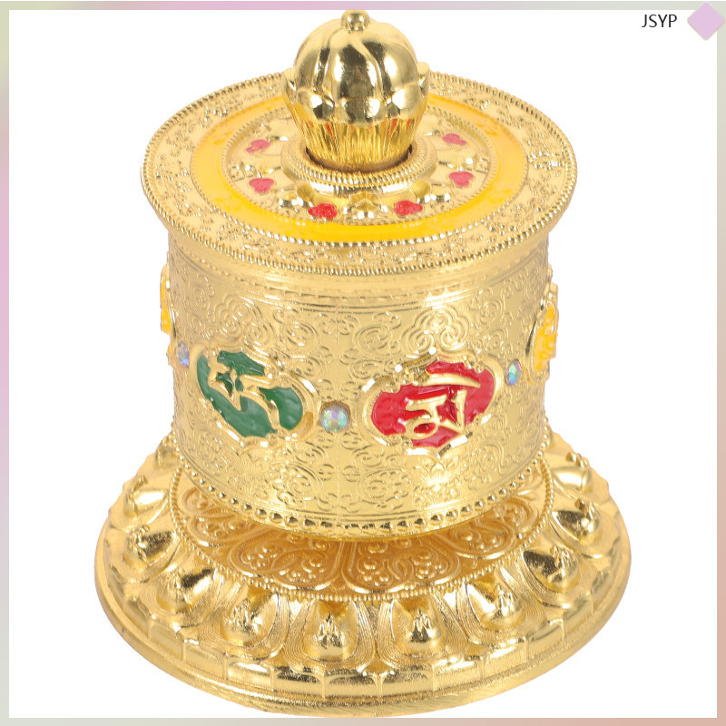 Unique Golden Prayer Wheel Adornment พุทธตกแต่งสําหรับ Office Home Car junshaoyipin